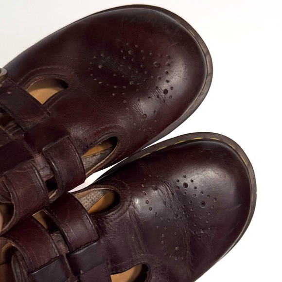 Dr. Martens Brown Leather 8065 Mary Janes Shoes - Picture 8 of 14